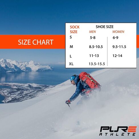 Wool Ski Socks Women, Men – Warm Merino Skiing, Snowboard Winter – Shin Padding in Saudi Arabia