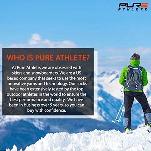Wool Ski Socks Women, Men – Warm Merino Skiing, Snowboard Winter – Shin Padding in Saudi Arabia