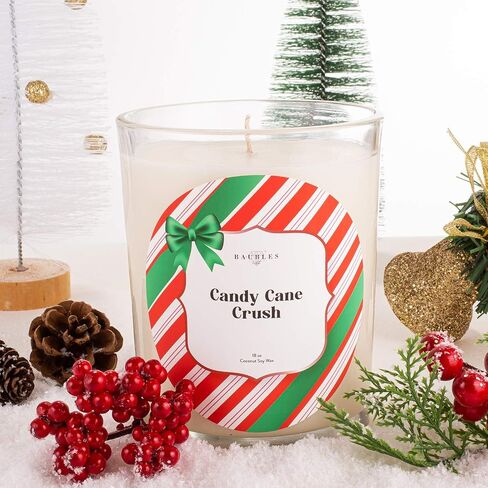 Christmas Winter Candles and Jewelry Pendant Inside| Candy Cane Crush| Home Decor Gifts in Kuwait