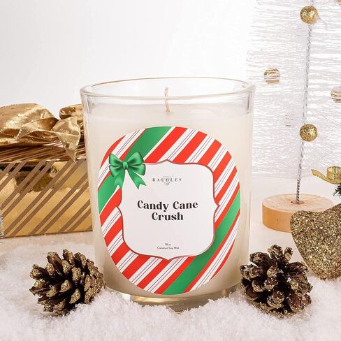 Christmas Winter Candles and Jewelry Pendant Inside| Candy Cane Crush| Home Decor Gifts in Kuwait