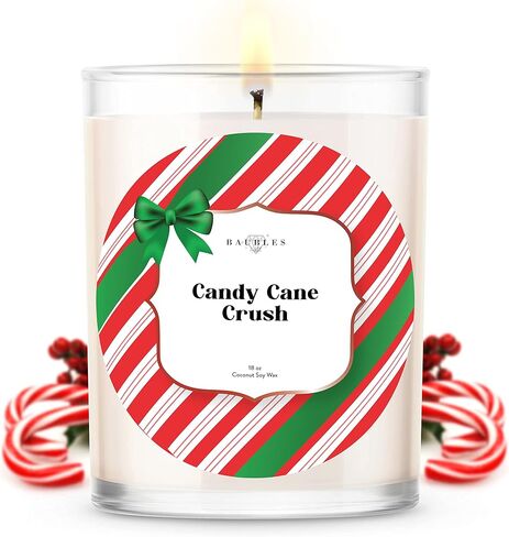 Christmas Winter Candles and Jewelry Pendant Inside| Candy Cane Crush| Home Decor Gifts in Kuwait