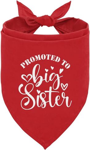 Big Sister Bandana for Dog, Dog Bandana Pregnancy Announcement, Red Dog Bandana, Dog Scarf, Dog Pregnancy Announcement, Dog Bandana for Small Medium Large Dogs (A84) in Saudi Arabia