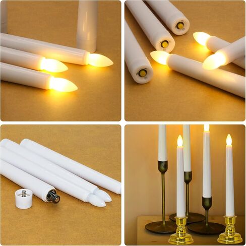 PChero Floating Candles with Remote Timer, 6 Pack 7.9" Hanging Up Magic Floating Taper Candles Battery Operated LED Candlesticks for Halloween Decorations Christmas Party Wedding Decor in Kuwait
