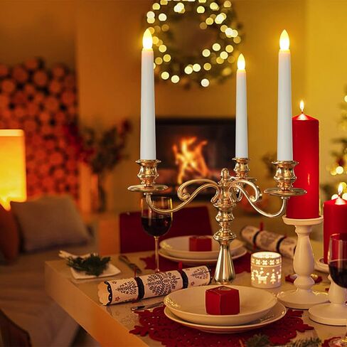 PChero Floating Candles with Remote Timer, 6 Pack 7.9" Hanging Up Magic Floating Taper Candles Battery Operated LED Candlesticks for Halloween Decorations Christmas Party Wedding Decor in Kuwait