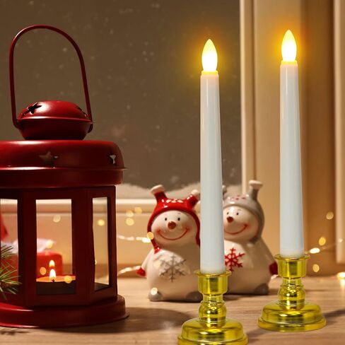 PChero Floating Candles with Remote Timer, 6 Pack 7.9" Hanging Up Magic Floating Taper Candles Battery Operated LED Candlesticks for Halloween Decorations Christmas Party Wedding Decor in Kuwait