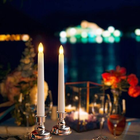 PChero Floating Candles with Remote Timer, 6 Pack 7.9" Hanging Up Magic Floating Taper Candles Battery Operated LED Candlesticks for Halloween Decorations Christmas Party Wedding Decor in Kuwait
