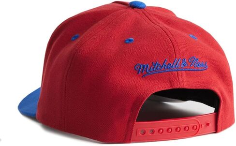 قبعة Mitchell & Ness Detroit Pistons Crown Jewels Pro HWC Snapback، قبعة قابلة للتعديل باللون الأحمر in Saudi Arabia