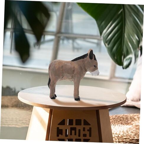 الحلي الخشبية حمار الحيوان حمار الديكورات حمار تمثال الخشب الحلي سطح المكتب حمار الديكور الحرف الخشبية نحت الخشب زخرفة الطاولة الزينة دليل العتيقة in Kuwait