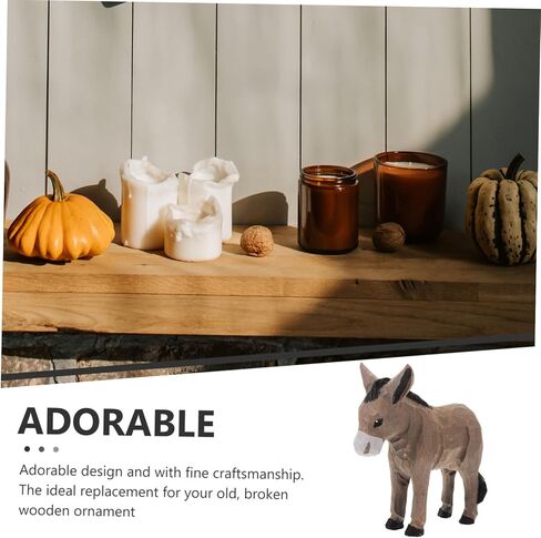 الحلي الخشبية حمار الحيوان حمار الديكورات حمار تمثال الخشب الحلي سطح المكتب حمار الديكور الحرف الخشبية نحت الخشب زخرفة الطاولة الزينة دليل العتيقة in Kuwait