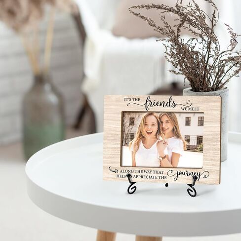 Friends Picture Frame, Wooden Photo Frame for Friends, Bff Gifts Friendship Gifts for Bestie Friends, 4x6 Photo Frame For Tabletop Display, Home Living Room Table Decor -056 in Saudi Arabia