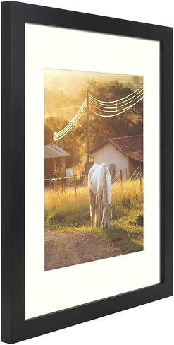 AUEAR, 8x10 Picture Frames 2 Pack, for 5x7 with Mat or 8 by 10 Gallery Wall Frame Tabletop Vertical Horizontal Display (8x10, Walnut, 2-Pack) in Saudi Arabia