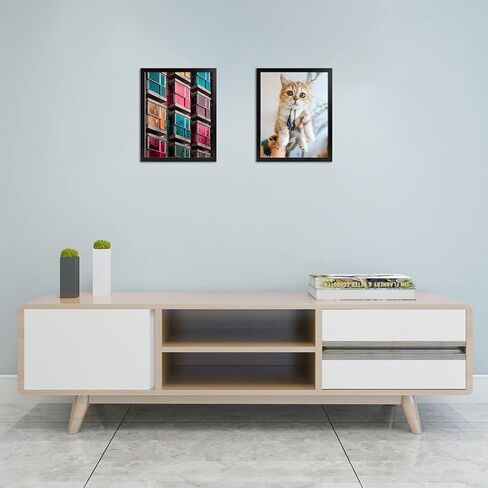 AUEAR, 8x10 Picture Frames 2 Pack, for 5x7 with Mat or 8 by 10 Gallery Wall Frame Tabletop Vertical Horizontal Display (8x10, Walnut, 2-Pack) in Saudi Arabia