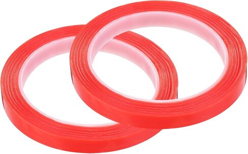 MECCANIXITY 2Pcs 10mm(3/8 inch) x 5m Phone Repair Adhesive Tape LCD Screen Repair Sticker Double Sided for Cell Phone Tablet Laptop Clear Red in Saudi Arabia