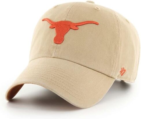 47 Texas Longhorns Hat Mens Womens Clean Up Adjustable Cap, Khaki in Saudi Arabia