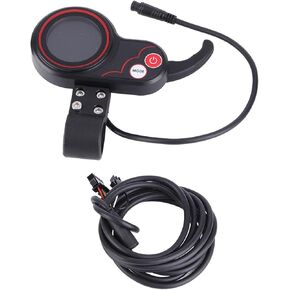6pin Display Thumb Throttle, 2 in 1 Speedometer Manual Control Panel 3.6cm/1.4in Display Screen Thumb Throttle Replacement for Electric Scooter (60V)