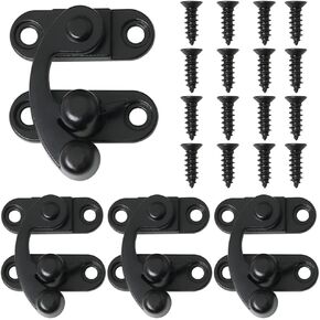 4Pcs Antique Hook Hasp Latch Swing Lock Clasp Hook Latch with Mounting Screws for Jewelry Boxes Cabinets Toolboxes Suitcases in Kuwait
