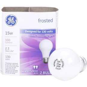 GE Classic 15-Watt Dimmable A15 Light Fixture 42803 E26 Medium Base Incandescent Light Bulb (2-Pack)