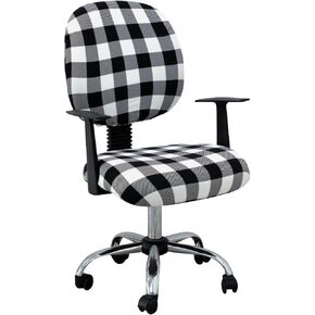 Christmas Office Chair Slipcovers Xmas Stretch Office Chair Slipcovers Protector Spandex Washable Chair Cover Decorative Fabric Cover, Merry Christmas - Red