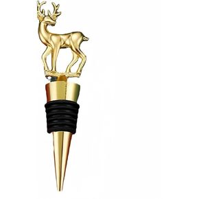 Decorative Crown Wine Stopper,Cool Wine Bottle Stoppers for Glass Bottles,Crystal Bottle Stopper Fits Standard Bottles,Fancy Decors Wine Tools (Golden Crown)