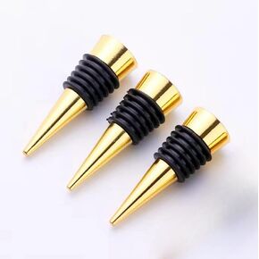 Decorative Crown Wine Stopper,Cool Wine Bottle Stoppers for Glass Bottles,Crystal Bottle Stopper Fits Standard Bottles,Fancy Decors Wine Tools (Golden Crown)