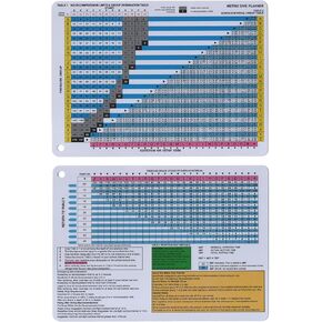 Crystal Earth No Decompression Waterproof Dive Tables (Metric Dive Planner), CE-A5-DT1