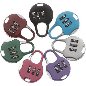 7 Pieces Mini 3 Dial Digit Number Code Password Combination Padlock Travel Safe Luggage Lock of Gym