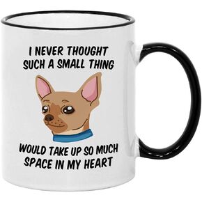 Casitika Chihuahua Gifts. 11 oz Chiuaua Coffee Mug. Gift Idea for Women or Men who Love their Dog. I Never Thought a Small Thing Would Take my Heart.