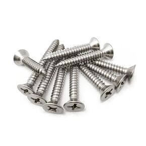 M3 x 6mm / 8mm / 10mm 304 Stainless Steel Wood Screws Flat Head Sheet Metal Screws Bolt Self Tapping Screws 50 Pieces (M3x8)