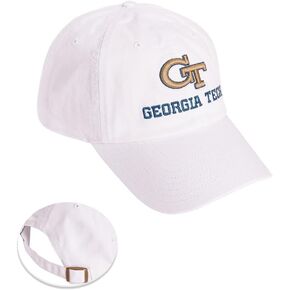 Desert Cactus Georgia Tech University Baseball Hat Yellow Jackets GT Institute of Technology Brimmed Embroirderd Hats Cap Adjustable Cloth Strap Adult (Style F1)