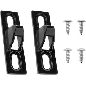 2 Pcs Sliding Door Keeper Stainless Steel Patio Door Keeper with Mounting Screws Door Lock Latch Replacement for Sliding Glass Door (Black)