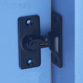 Door Hasp Latch 90 Degree, Stainless Steel Safety Angle Locking Latch Pocket Door Lock Screen Door Lock Sliding Door Latch for Push/Sliding/Barn Door