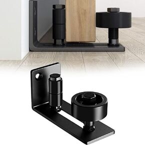 Sliding Barn Door Floor Guide, Wall Mount Stay Roller Guides 8 in 1 for Barn Door Hardware, Heavy Duty Carbon Steel Bypass Barn Door Roller Guide Set