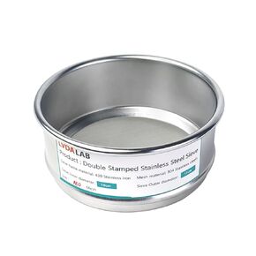 304 Stainless Steel Mesh Lab Sieve, 40 Mesh (0.45mm) Aperture Test Sieve, 4inch(10cm) Economy Standard Analysis Sample Test Sieves for Industrial Laboratory Homes