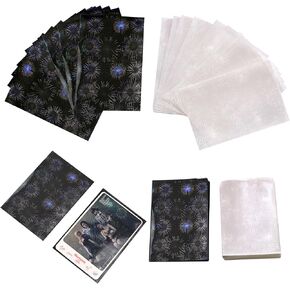 100 Glitters Kpop Photocard Sleeves Trading Card Shield Cover Board Game Card Film Transparent Protective Sleeves for Photo 61x91mm