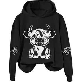 SOLY HUX Hoodies for Women Cartoon Graphic Long Sleeve Sweatshirt Casual Pullover Tops