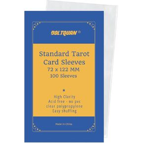 72x122 mm Tarot Card Sleeves – Premium Protective Card Sleeves for Standard Tarot Decks, Durable Clear Non-Glare Finish, Fits Most Tarot Cards