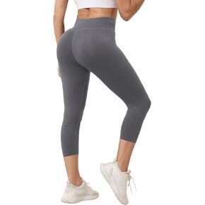 Women's Capri Yoga Pants,Essential High Waisted Soft Legging for Workout,Sport Pants Running Pants for Women