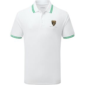 Lamborghini Squadra Corse Men's Travel Polo Shirt White