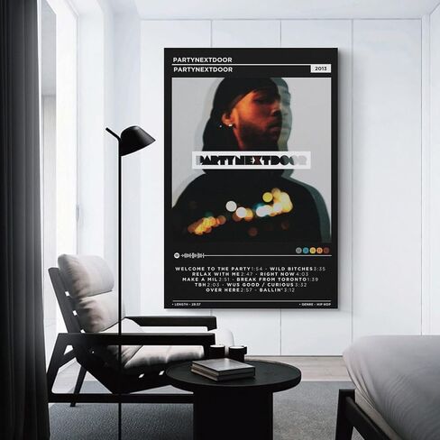 VROS SJUTR PARTYNEXTDOOR ملصق PartyNextDoor قماش ملصق جدار الفن الزخرفية اللوحة غرفة المعيشة غرفة النوم الديكور هدية Unframe-style12x18 بوصة (30x45 سم) in Saudi Arabia