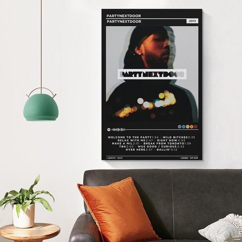 VROS SJUTR PARTYNEXTDOOR ملصق PartyNextDoor قماش ملصق جدار الفن الزخرفية اللوحة غرفة المعيشة غرفة النوم الديكور هدية Unframe-style12x18 بوصة (30x45 سم) in Saudi Arabia