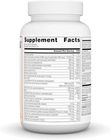 Source Naturals Life Force Multiple Daily Multivitamin High Potency Essential Vitamins, Minerals, Antioxidants & Nutrients - Energy & Immune Boost - 120 Capsules in Kuwait