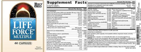 Source Naturals Life Force Multiple Daily Multivitamin High Potency Essential Vitamins, Minerals, Antioxidants & Nutrients - Energy & Immune Boost - 120 Capsules in Kuwait