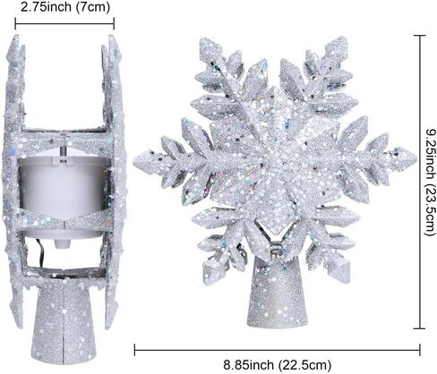 Snowflake Car Rotating LED Lights Christmas Lights Moving LED Lamp E27 Base 4W Crystal Ball Stage Light for Birthday, Holiday, Wedding, Party, Christmas Decoration (01) in Saudi Arabia