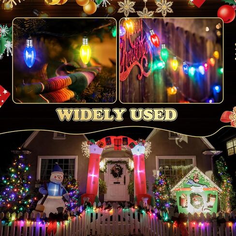 Retisee 200 Pcs C7 Led Light Bulbs Bulk Replacement Christmas Night Light Bulb Shatterproof 1W Mini Bulb E12 Candelabra Base Decor for Outdoor String Lights, Candle Lamps, XmasTree Patio(Multicolor) in Saudi Arabia