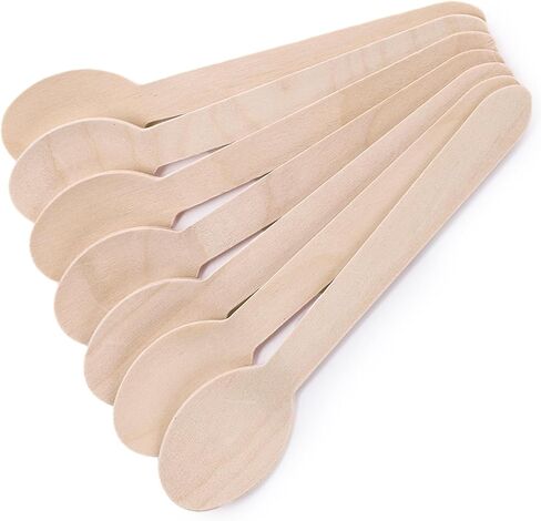 LOVEINUSA 115PCS Wooden Spoons, Small Spoons Wood Cutlery for Party Wedding Picnic Camping in Saudi Arabia