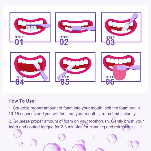 2 Pcs Purple Toothpaste for Teeth Whitening,Whitening Toothpaste for Teeth Cleaning,Purple Color Corrector Mousse for Teeth Care,Whitening Foam Toothpaste to Remove Stains in Saudi Arabia