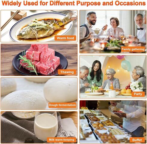 Food Warming Mat,Full Surface Heat Electric Warming Tray,5 Temp-Settings Warming Mat for Food,Portable Silicone Food Warmer Mat with Handle,Food Warming Mat for Buffet,Parties,Gatherings in Saudi Arabia