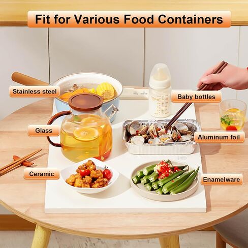 Food Warming Mat,Full Surface Heat Electric Warming Tray,5 Temp-Settings Warming Mat for Food,Portable Silicone Food Warmer Mat with Handle,Food Warming Mat for Buffet,Parties,Gatherings in Saudi Arabia