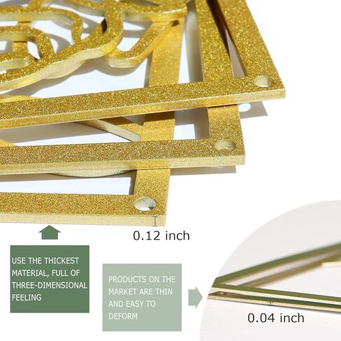 Pinetree Art Gold Metal Wall Art Flowers 3D Line الحد الأدنى ديكور الجدار النحت الحد الأدنى ديكور المنزل غرفة المعيشة غرفة نوم الجدار الديكور، مجموعة من 3 (زهرة الذهب) in Kuwait