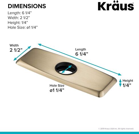 KRAUS Deck Plate for Bathroom Faucet in Chrome, BDP02CH in Saudi Arabia